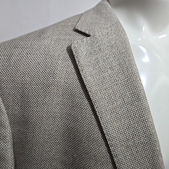 David Donahue Loro Piana Linen Tweed Blazer Mens Size 48 Semi Unstructured - Picture 2 of 13